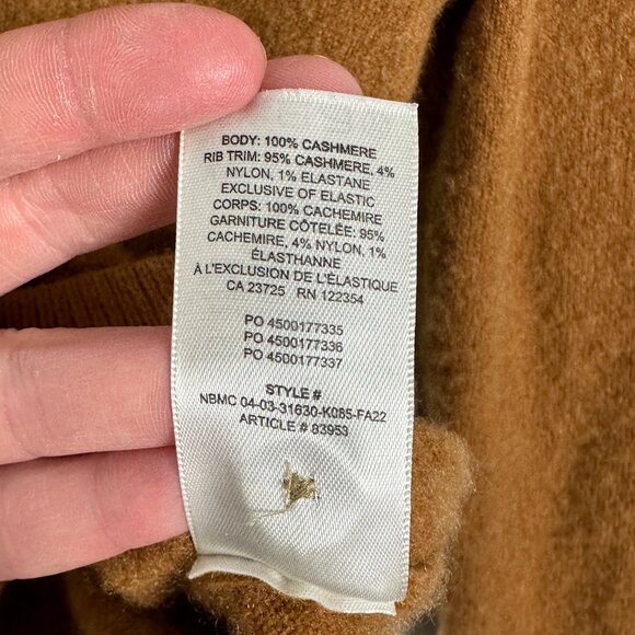 Aritzia 100% Cashmere Brown Polo Sweater Womens Size Medium Chestnut Knit Boho M - Picture 13 of 16